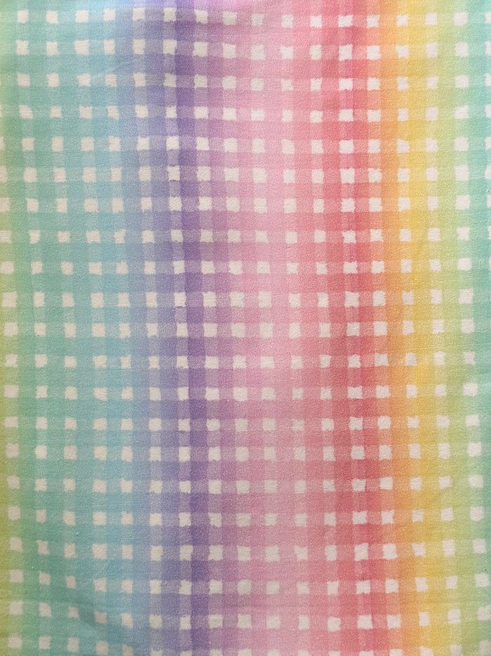 Pastel Rainbow Gingham - Limited Vault Fabric