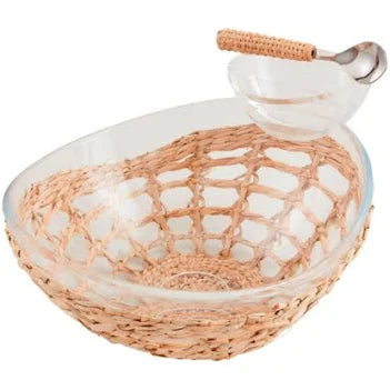 Acrylic Woven Chip and Dip Set | Stylish Serving Bowl for Entertaining