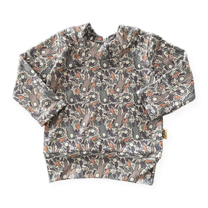 Easter Bunny Camo Ribbed Top - Short, Long or Sleeveless