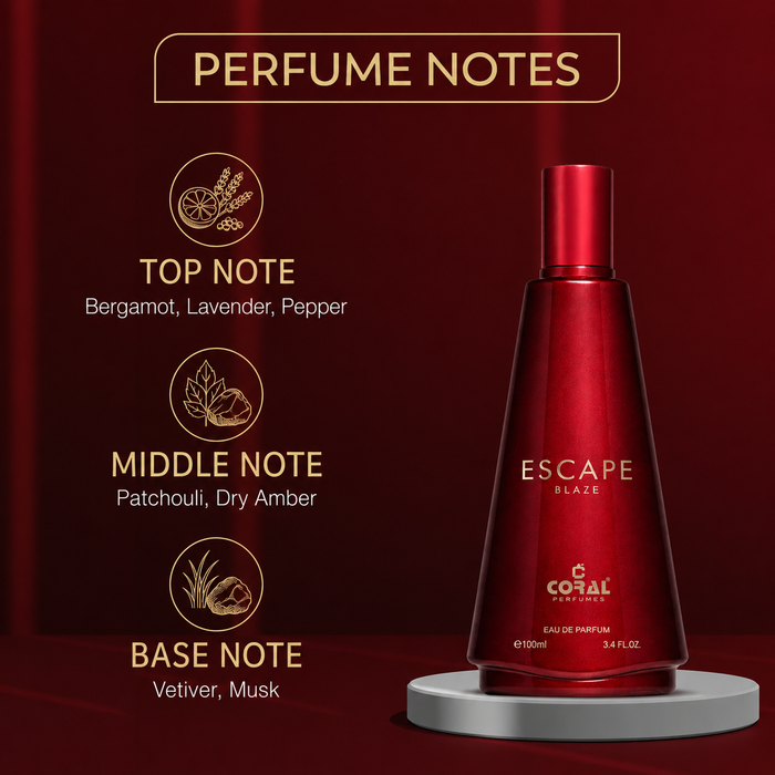 Escape Blaze For Men Eau De Parfum 100ml Buy 5 Get 1 Free