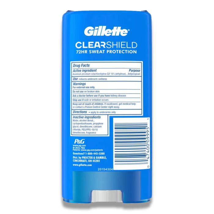Gillette - Cool Wave Clear Gel Antiperspirant & Deodorant, Twin Pack - 3.8 Oz each - 6 Pack