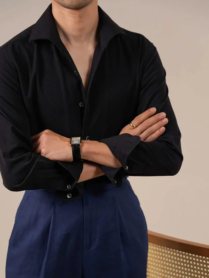 Italian Vega - Cooper Collar 100% Cotton Shirt - 013