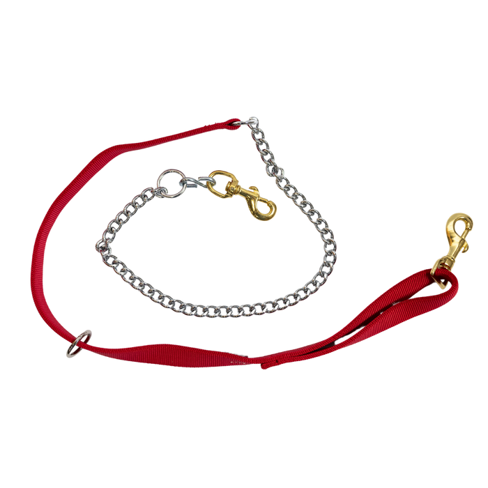 Leather Brothers | Bravo Dog Lead with Chain | 56 inch