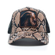 Men GOLD STAR Goat Trucker Hat