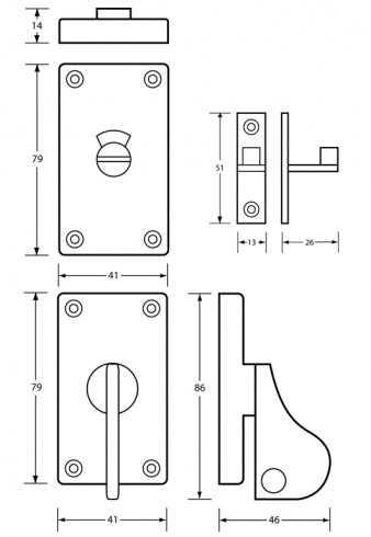 Metlam ML405AL Sliding Door Indicator Lock