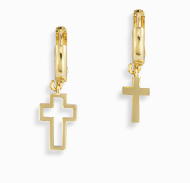 Mismatched Cross Earring Set