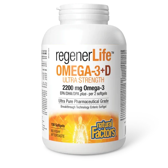 Natural Factors: RegenerLife Omega-3+D Ultra Strength
