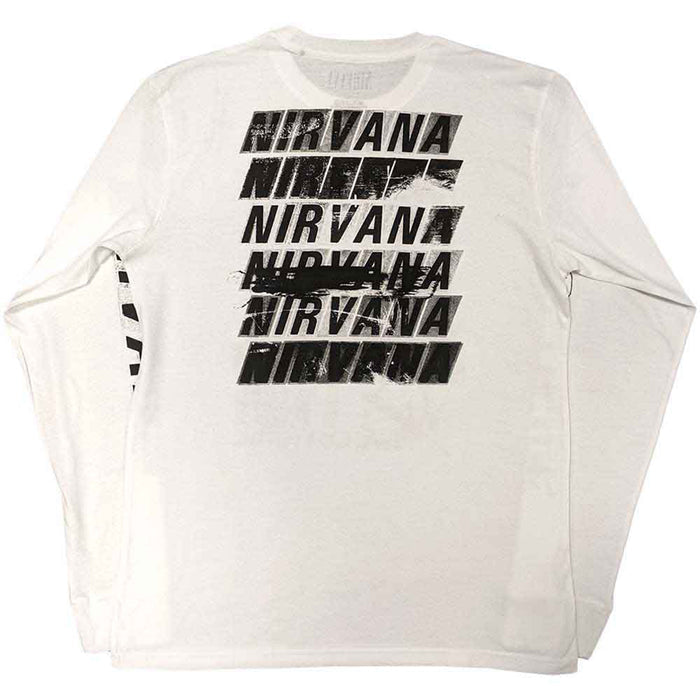 NIRVANA - INCESTICIDE - Long Sleeve T-Shirt White (Back & Sleeve Print)