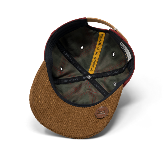 Odysea Waxed Cord Thermal Unstructured Wax'd Strapback Hat Racing Red