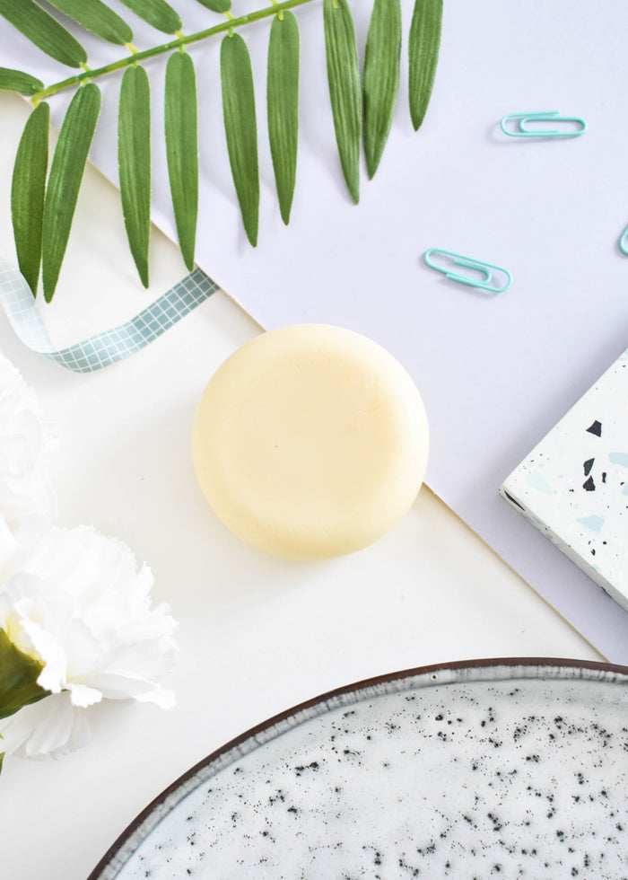 patchouli rose conditioner bar, plastic-free haircare, solid conditioner, vegan