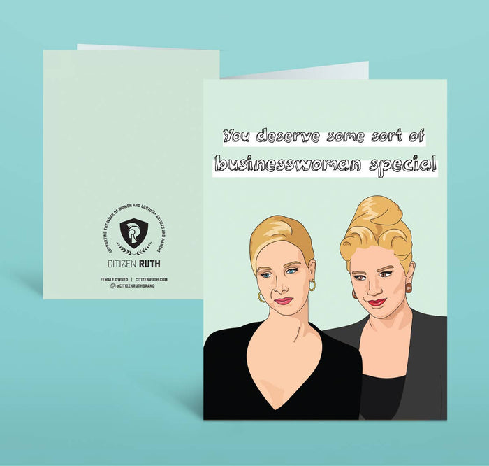 Romy and Michelle Business Woman Special card