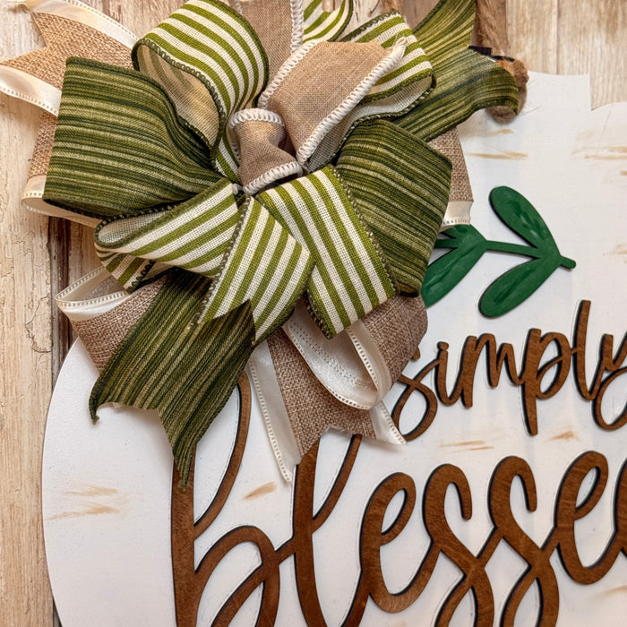 Simply Blessed Door Sign