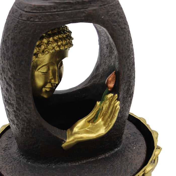 Tabletop Water Feature Golden Buddha & Vitarka Mudra