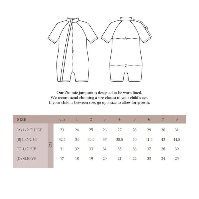 Zimmi Onesie Kids Swimsuitآ withآ Zip Closure - Unisex - Rose - Waha Lifestyle