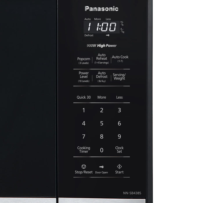 0.9 cu.ft. Compact Microwave Oven, 900W - NN-SB438S