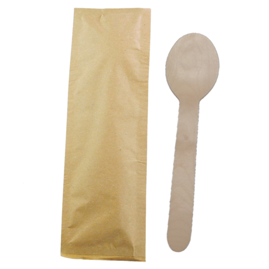 6.25" Individually Wrapped Birch Wood Spoons