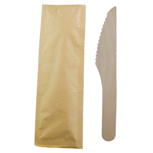 6.5" Individually Wrapped Birch Wood Knifes