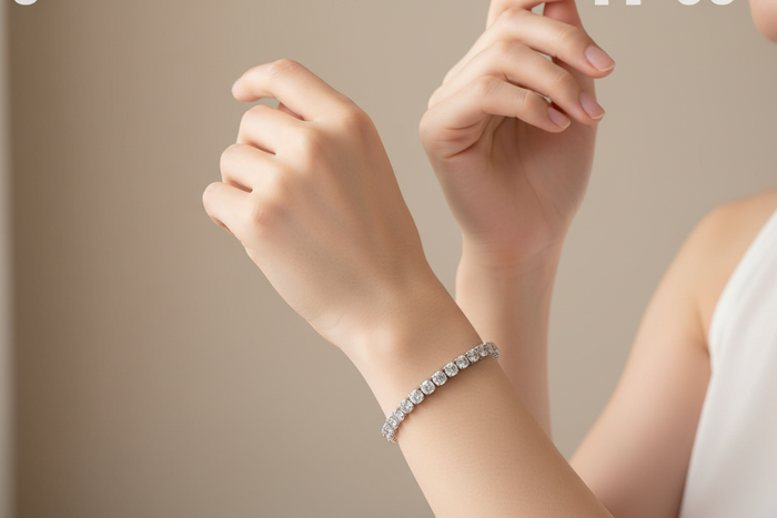 Tennis Bracelet being worn
