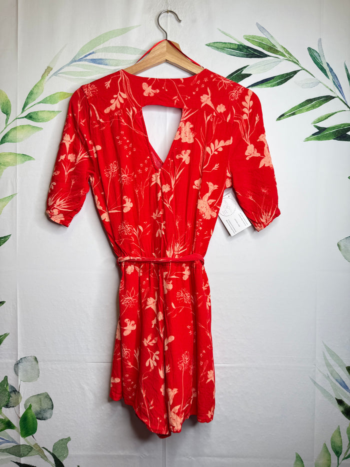 CLEARANCE Gentle Fawn Keyhole Short Sleeve Romper (S)