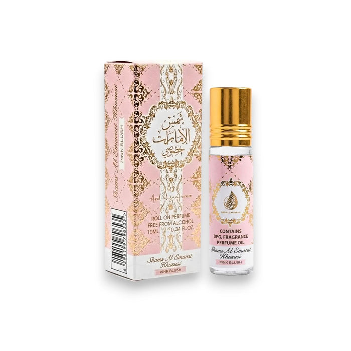 Ard Al Zaafaran Pink Blush – Unisex Parfum Oil Roll-On 0.34 oz (10ml)