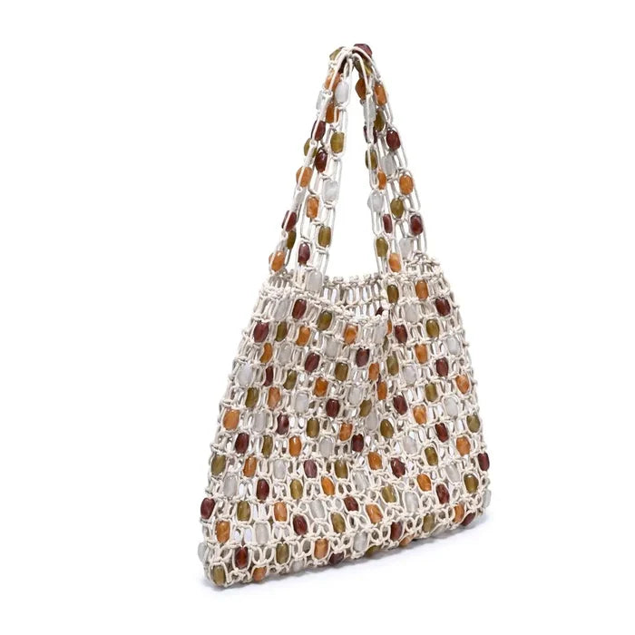 Asher Beaded Stone Tote Bag