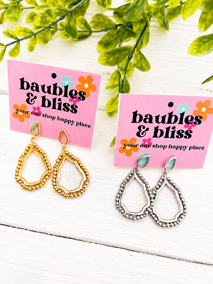 Beaded Beauty Teardrop Earrings