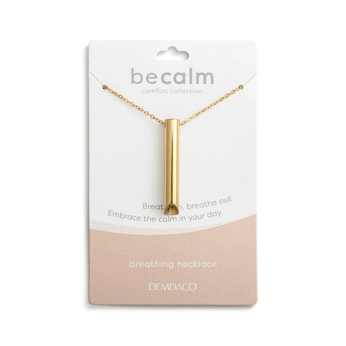 BeCalm Gold Breathing Necklace - 20in