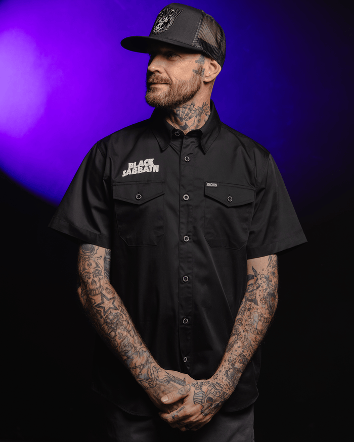 Black Sabbath WorkForce Short Sleeve Work Shirt - Black - Dixxon Flannel Co.