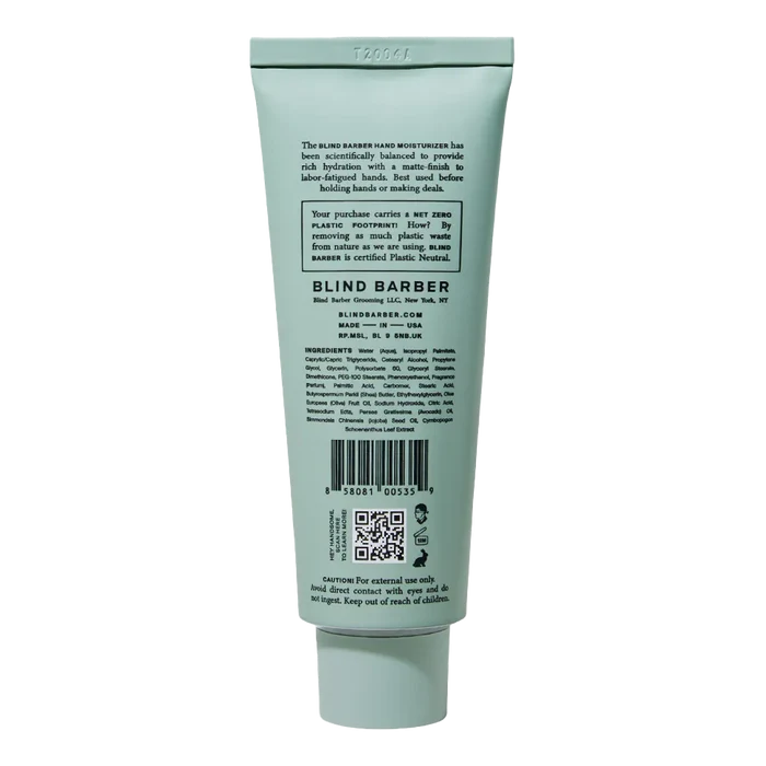 Blind Barber Lemongrass Tea Daily Hand Moisturizer