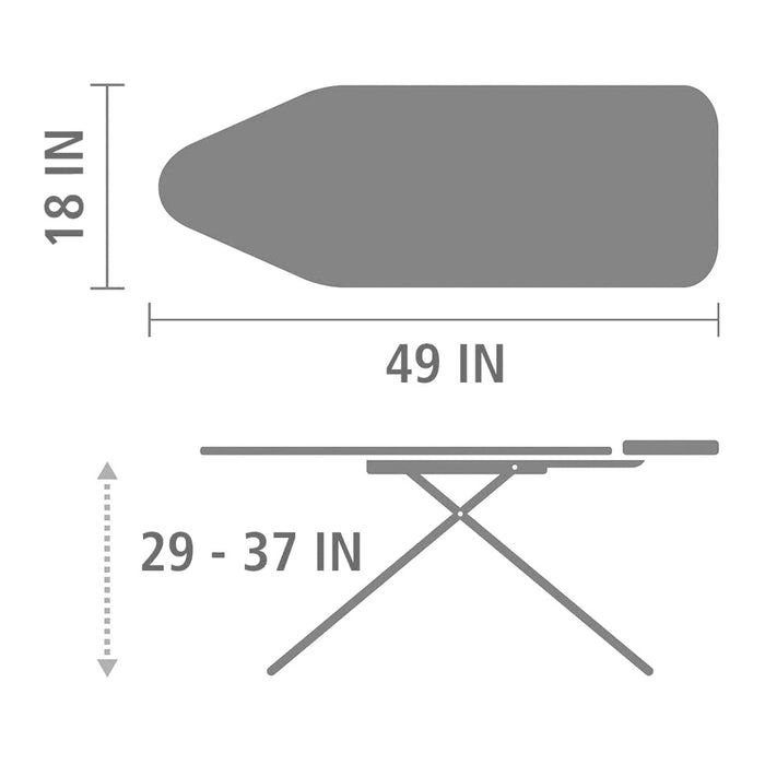 Brabantia Steam Rest Ironing Board with Linen Rack C - Wide (321962). - Shoppers-kart.com