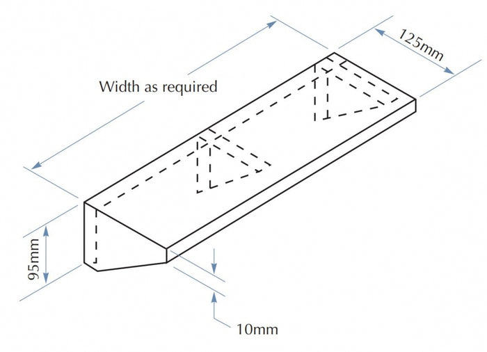 Bradley 755A Shelf 125mm Deep