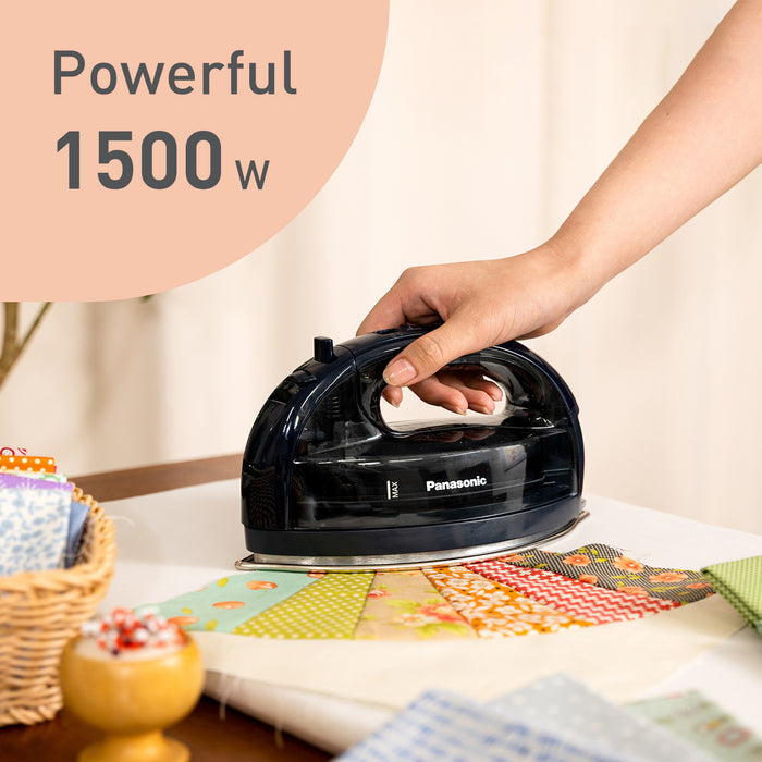 Cordless Steam/Dry Iron, 1500W Wide Stainless Steel Plate