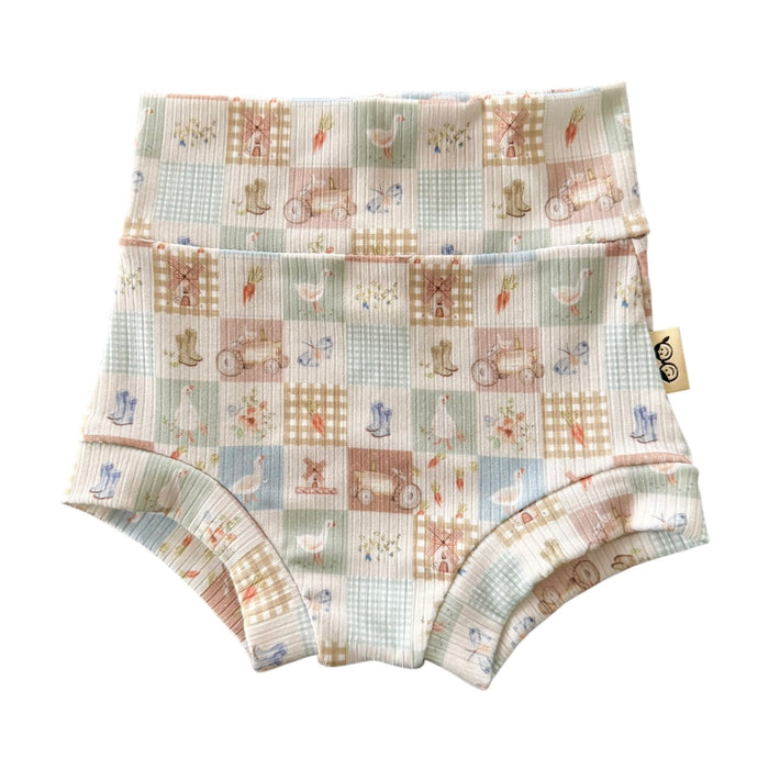 Countryside Patchwork Ribbed Bummies & Biker Shorts