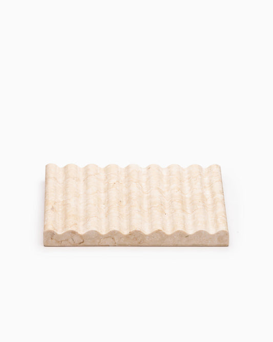 Cream Marble Soap Dish