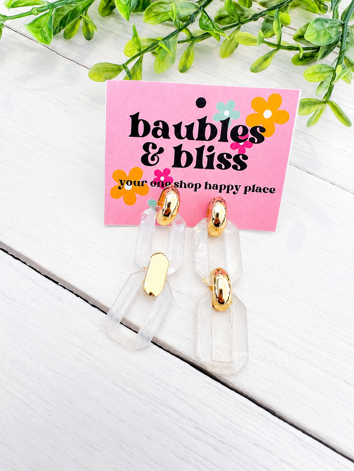 Crystal Coast Link Earrings