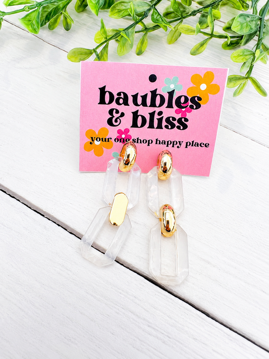 Crystal Coast Link Earrings