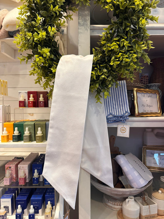 Customizable Wreath Sash-White