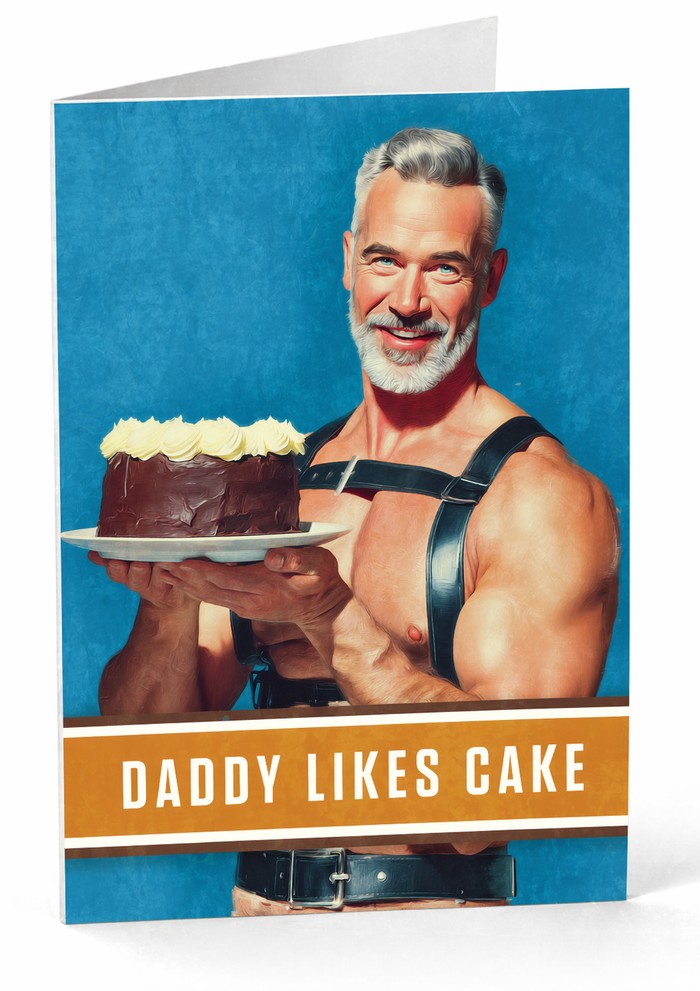 Daddy Like Cake Greeting Card