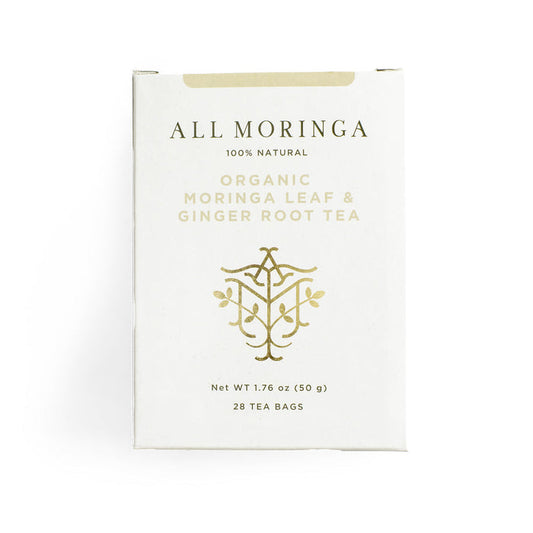 DISCONTINUED - Premium Organic Moringa Leaf And Ginger Herbal Tea 28 Tea Bags | All Moringa