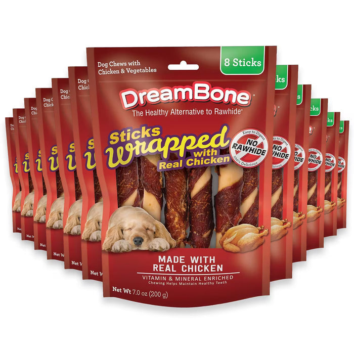 DreamBone Large Chicken Dog Treats 8 Pack - 24 Pack