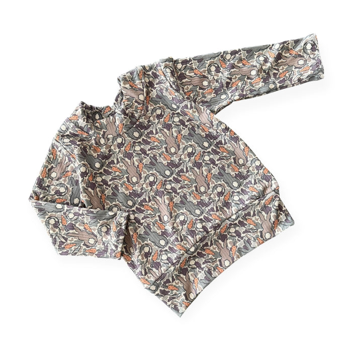 Easter Bunny Camo Ribbed Top - Short, Long or Sleeveless