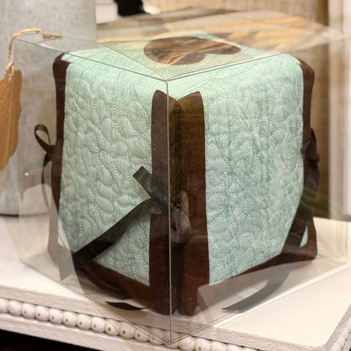 Embroidered Dog Tissue Box Cover