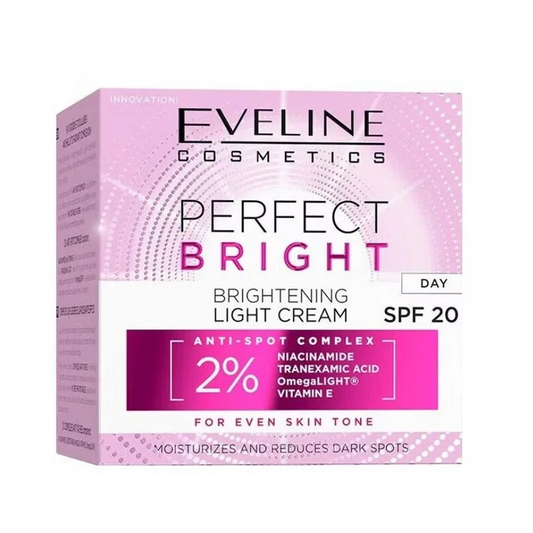 Eveline Cosmetics Perfect Bright Day Cream packaging on a white background