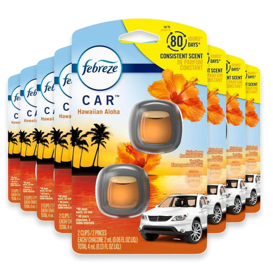 Febreze Car Vent Clips Hawaiian, 2ct - 8 Pack