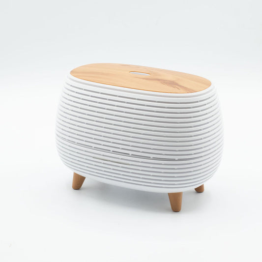 Futuristic Ribbed Aroma Diffuser with Colour-Changing Light