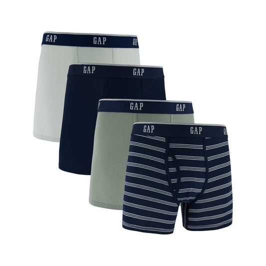 Gap Men's 4-Pack Ultra Soft Modal Boxer Brief, Size M - Navy Stripe Pack