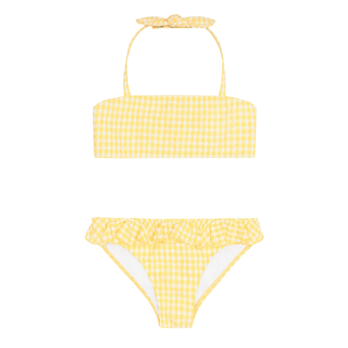 girls soleil gingham halter bikini