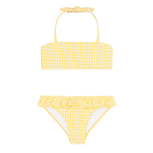 girls soleil gingham halter bikini