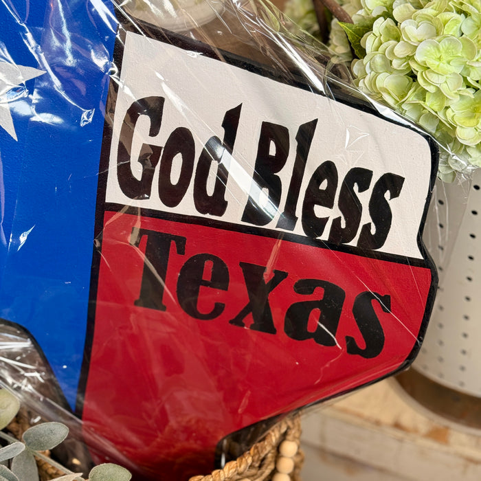 God Bless Texas Yard Stake