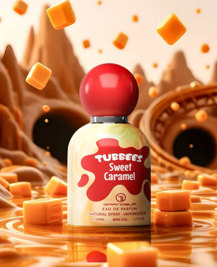 Grandeur | Tubbees - Sweet Caramel | Kids Favorite Sweets Fragrances (50 ML / Bottle) From Grandeur